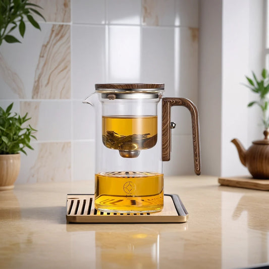 Water Separation Glass Teapot